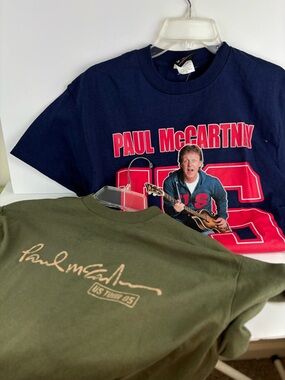 2005 -Paul McCartney US Tour T-shirts-pair(2)Medium-EUC